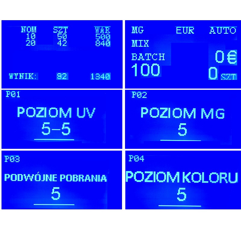 Liczarka wartościowa banknotów SELECTIC RH-100VC (polskie menu)